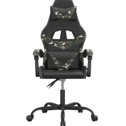 vidaXL Sillas-Silla gaming giratoria cuero sintético