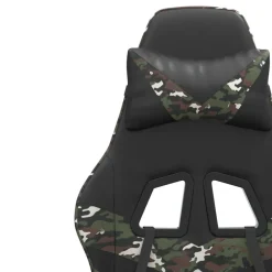 vidaXL Sillas-Silla gaming giratoria cuero sintético
