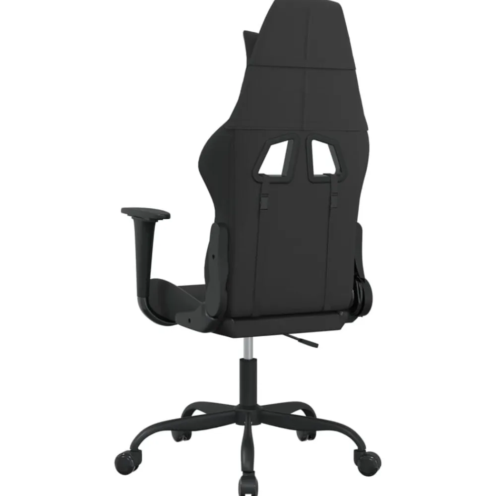 vidaXL Sillas-Silla gaming tela gris claro y negro