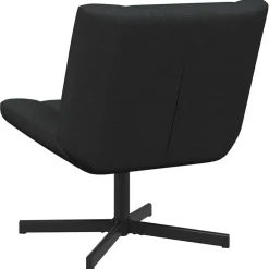 vidaXL Silla giratoria 63 x 75 x 76 cm tela Negro Clearance