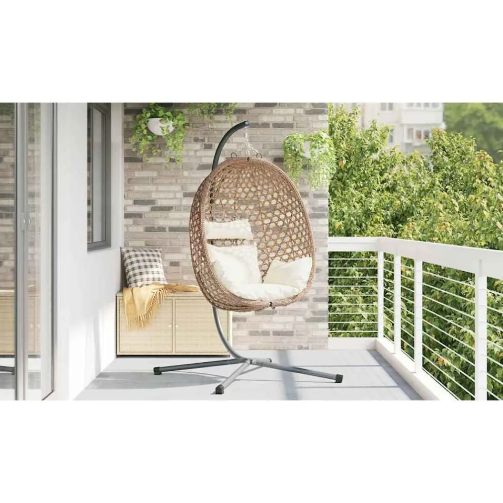 vidaXL Jardín-Silla huevo colgante Manual 104 x 100 x 191 cm