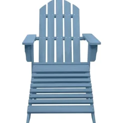 vidaXL Muebles De Jardín-Silla jardín Adirondack con otomana madera maciza de abeto