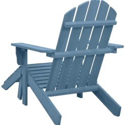 vidaXL Muebles De Jardín-Silla jardín Adirondack con otomana madera maciza de abeto