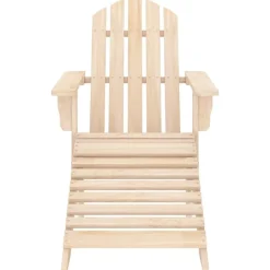 vidaXL Muebles De Jardín-Silla jardín Adirondack con otomana madera maciza de abeto