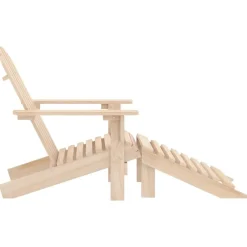vidaXL Muebles De Jardín-Silla jardín Adirondack con otomana madera maciza de abeto
