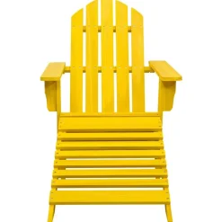 vidaXL Silla jardín Adirondack y otomana madera maciza abeto amarilla Amarillo Online