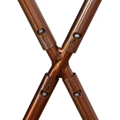 vidaXL Silla mariposa de cuero auténtico marrón y blanco Marrón y blanco Best