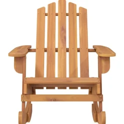 vidaXL Silla mecedora Adirondack madera maciza acacia Marr&oacute;n