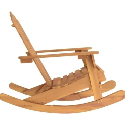 vidaXL Silla mecedora Adirondack madera maciza acacia Marr&oacute;n