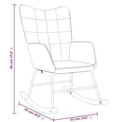 vidaXL Silla mecedora con reposapiés tela marrón Marr&oacute;n New