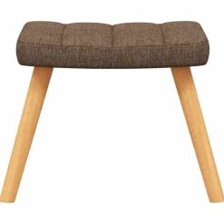 vidaXL Silla mecedora con reposapiés tela marrón Marr&oacute;n New