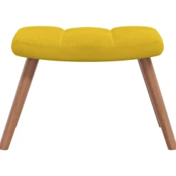 vidaXL Sillas-Silla mecedora con reposapiés tela