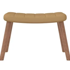 vidaXL Sillas-Silla mecedora con reposapiés terciopelo marrón