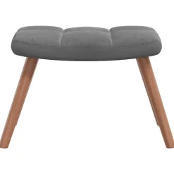 vidaXL Silla mecedora con reposapiés terciopelo Gris oscuro Outlet