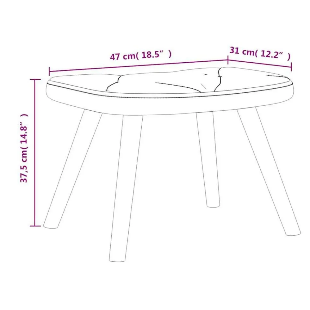 vidaXL Sillas-Silla mecedora con reposapiés tela color