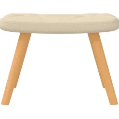 vidaXL Sillas-Silla mecedora con reposapiés tela color