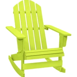 vidaXL Muebles De Jardín-Silla mecedora de jardín Adirondack madera maciza abeto