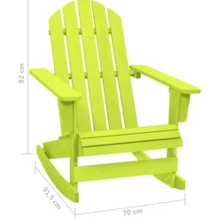 vidaXL Muebles De Jardín-Silla mecedora de jardín Adirondack madera maciza abeto