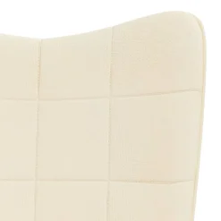 vidaXL Silla mecedora de tela color Crema Sale