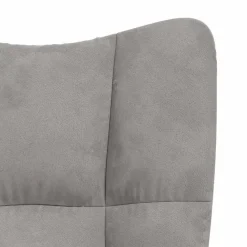 vidaXL Silla mecedora de terciopelo Gris claro Hot