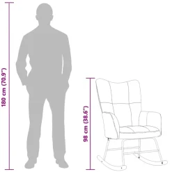 vidaXL Silla mecedora de terciopelo Gris claro Hot