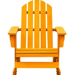 vidaXL Silla mecedora de jardín Adirondack madera maciza abeto Naranja Sale