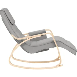 vidaXL Sillas-Silla mecedora de tela