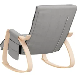 vidaXL Sillas-Silla mecedora de tela