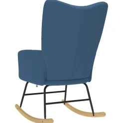 vidaXL Silla mecedora de tela Azul Sale