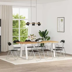 vidaXL Silla Plegable 8 pcs 48 x 43,5 x 81 cm Negro y gris Online