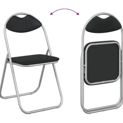 vidaXL Silla Plegable 8 pcs 48 x 43,5 x 81 cm Negro y gris Online