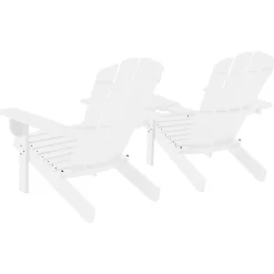 vidaXL Sillas Adirondack de jardín y mesita madera maciza abeto Blanco Hot