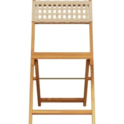vidaXL Muebles De Jardín-Sillas de bistró 2 uds madera maciza de acacia ratán PE