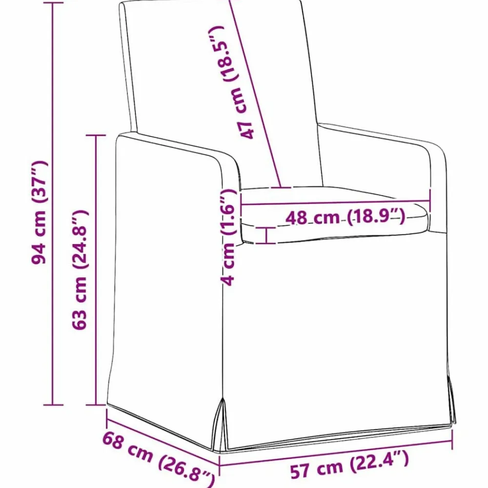 vidaXL Sillas de comedor 2 pcs 57 x 67 x 95 cm Lino Gris claro Outlet