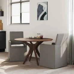 vidaXL Sillas de comedor 2 pcs 57 x 67 x 95 cm Lino Gris claro Outlet
