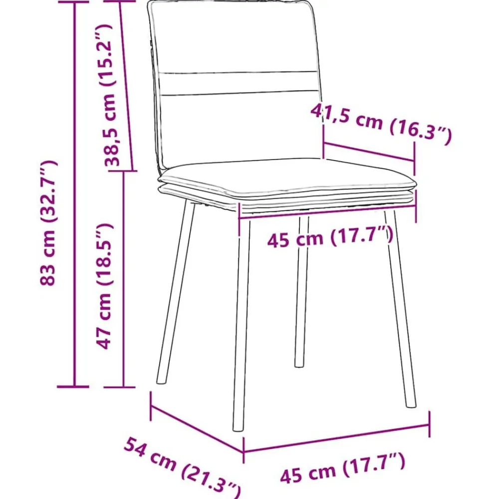 vidaXL Sillas-Sillas de comedor 4 unidades terciopelo