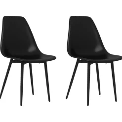 vidaXL Sillas de comedor 2 unidades negras PP Negro Online
