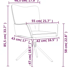 vidaXL Sillas-Sillas de comedor giratorias 2 unidades terciopelo