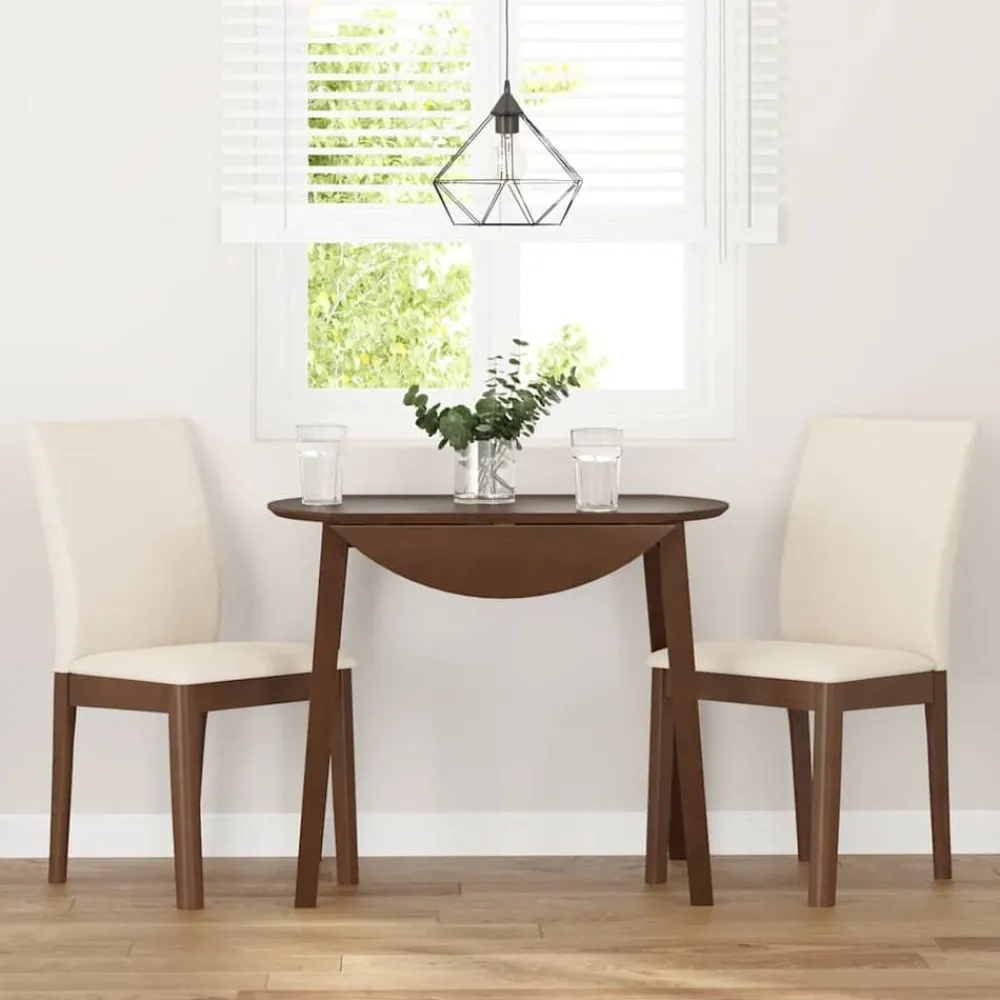 vidaXL Sillas de comedor con cojines 2 uds madera maciza marrón caucho Marrón y claro Best