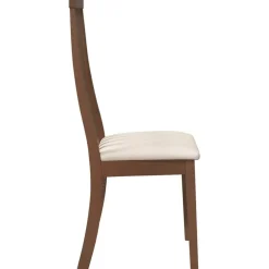 vidaXL Sillas-Sillas de comedor con cojines 2 uds madera maciza marrón caucho
