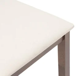 vidaXL Sillas-Sillas de comedor con cojines 2 uds madera maciza marrón caucho