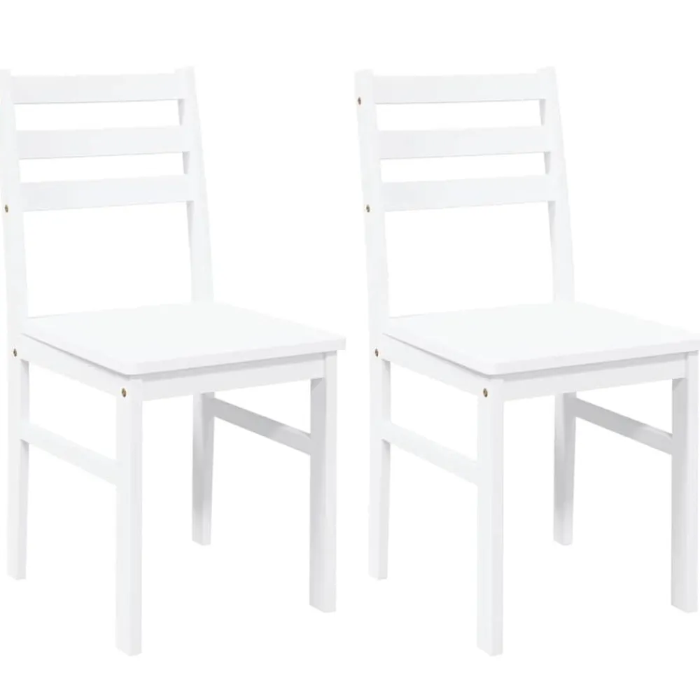 vidaXL Sillas-Sillas de comedor 2 unidades madera maciza de caucho