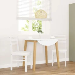 vidaXL Sillas-Sillas de comedor 2 unidades madera maciza de caucho