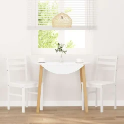 vidaXL Sillas-Sillas de comedor 2 unidades madera maciza de caucho