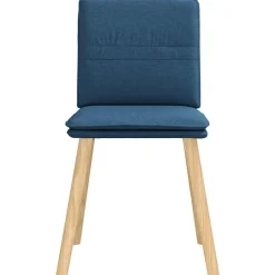 vidaXL Sillas de comedor 4 unidades tela Azul Sale