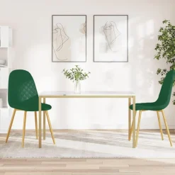 vidaXL Sillas-Sillas de comedor 2 unidades terciopelo