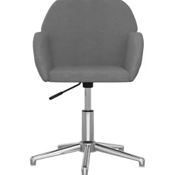vidaXL Sillas de comedor giratorias 2 unidades tela Gris claro Clearance