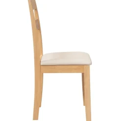 vidaXL Sillas-Sillas de comedor con cojines 2uds madera maciza natural caucho