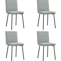 vidaXL Sillas-Sillas de comedor 4 unidades terciopelo