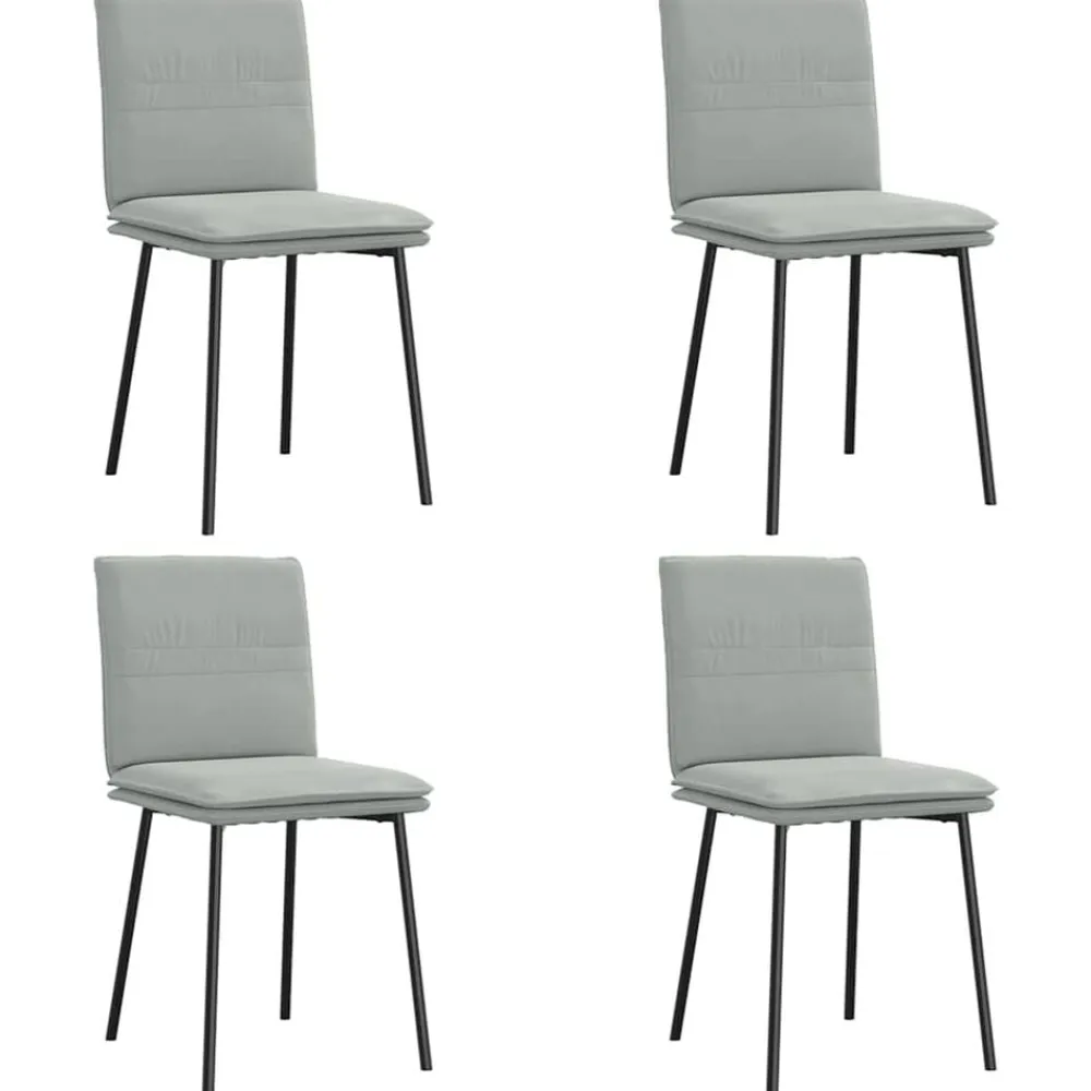 vidaXL Sillas-Sillas de comedor 4 unidades terciopelo